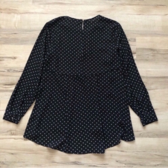 Vince Camuto Black and White Polka Dot Blouse - Picture 6 of 7